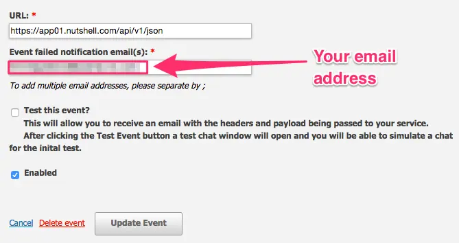 notif email address