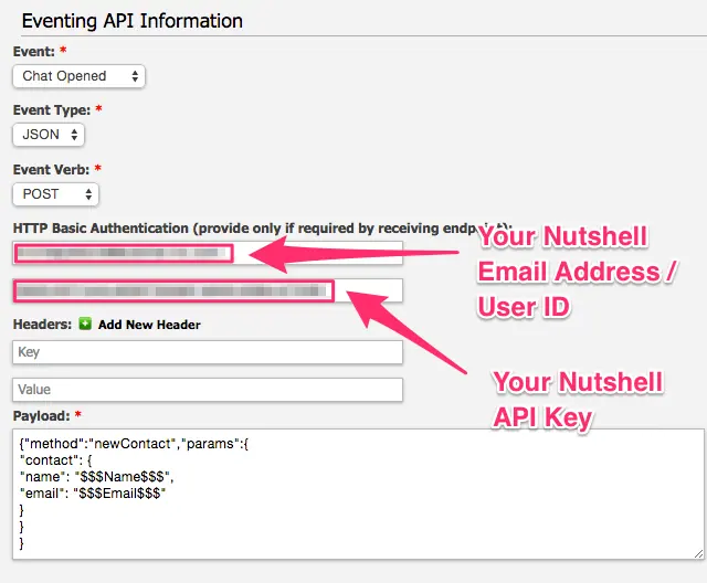 eventing API info