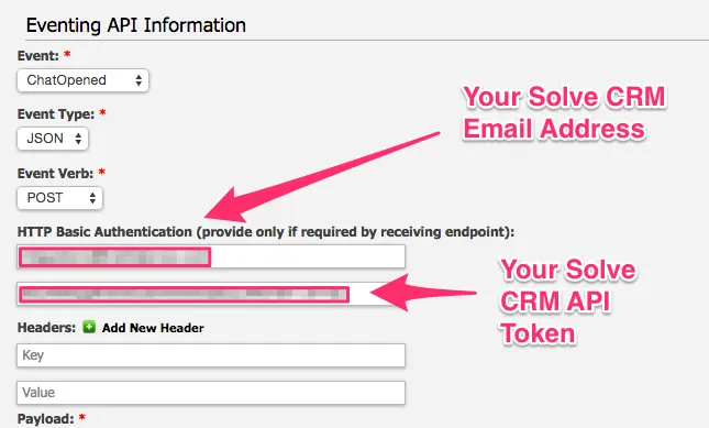 Eventing API information